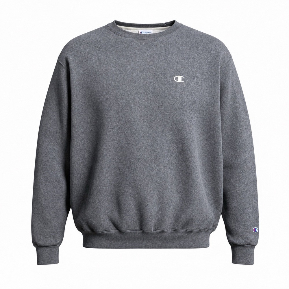 Champion Sweatshirt XXL Charcoal Gray Crewneck Embroidered C Logo Y2K Streetwear